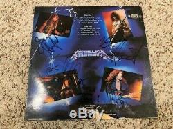 1985 Band Autographed Metallica Ride The Lightning Vinyl Psa/dna Authenticity