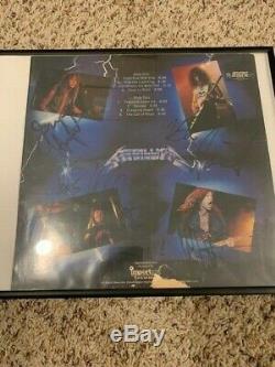 1985 Band Autographed Metallica Ride The Lightning Vinyl Psa/dna Authenticity