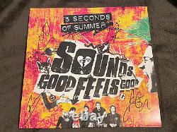 5 SECONDS OF SUMMER signed auto SOUNDS GOOD FEELS GOOD Vinyl LP 5 SOS