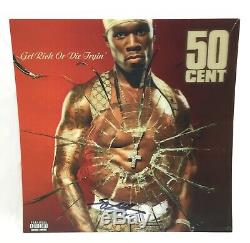 50 Cent Signed Vinyl Record Insert JSA COA