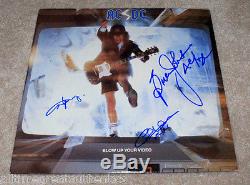 AC/DC BAND SIGNED BLOW UP YOUR VIDEO VINYL RECORD LP withCOA ANGUS YOUNG JOHNSON+1