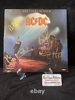 AC/DC Let There Be Rock LP Vinyl Atco Records 1977 Autographed With Coa