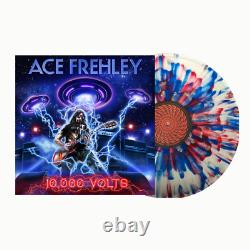 ACE FREHLEY 10,000 Volts SIGNED Poster + Limited Splatter Vinyl LP Kiss Record
