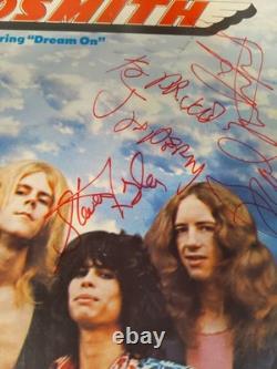 AEROSMITH Signed Record Album DREAM ON X4