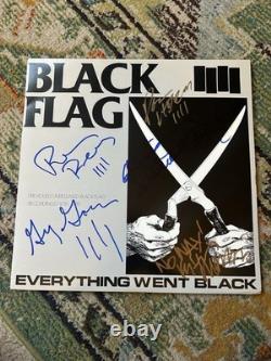 ALL THREE SINGERS SIGNED BLACK FLAG AUTOGRAPH VINYL RECORD LP punk greg ginn