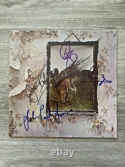 AMAZING! Led Zeppelin IV SIGNED Jimmy Page Robert Plant John Jones John Bonham