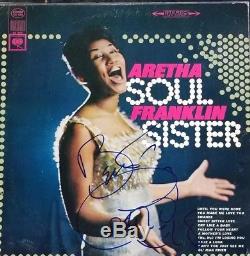 ARETHA FRANKLIN QUEEN OF SOUL SIGNED AUTOGRAPH SOUL SISTER VINYL ALBUM withPROOF