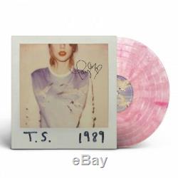 AUTOGRAPHED 1989 (Limited Pink Vinyl LP) Taylor Swift HAND SIGNED damaged