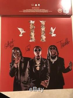 AUTOGRAPHED Migos Culture 2 Poster With Vinyl Record