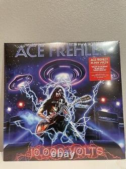 Ace Frehley 10,000 Volts Signed Poster limited Splatter Lp Vinyl IN HAND