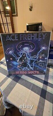 Ace Frehley Signed 10,000 Volts Splatter Vinyl LP Record