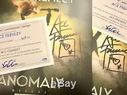 Ace Frehley Signed KISS Yellow Vinyl Anomaly 10th Ann 2LP Jacket Autograph