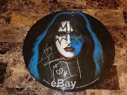 Ace Frehley Signed Solo Vinyl LP Picture Disc Record Autographed Kiss Photo COA