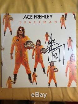 Ace Frehley Signed Spaceman Orange Vinyl Lp Album Kiss Nyc