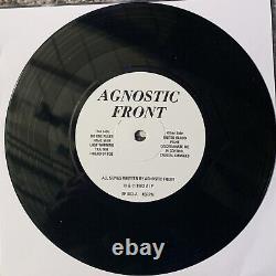Agnostic Front United Blood EP 7 Vinyl Roger Miret Signed New Skinhead Stamp