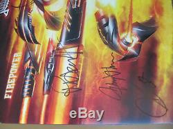Autographed Judas Priest Firepower Signed Album Cover by all 5 member 2 X Vinyl