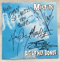 Autographed Misfits Dig Up Her Bones 45 Blue Vinyl Promo Single