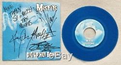 Autographed Misfits Dig Up Her Bones 45 Blue Vinyl Promo Single