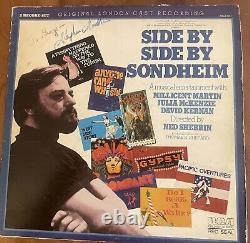 Autographed Signed 2x LP London Cast Side By Side By Sondheim