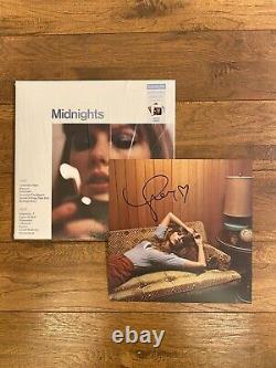 Autographed With A Heart! Taylor Swift Signed Midnights Moonstone Blue Vinyl