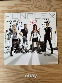 B-52's REAL hand SIGNED Funplex Vinyl Record Fred Keith Cindy Kate