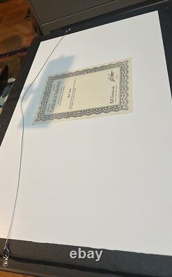 BEE GEES RARE AUTHENTIC FRAMED VINYL RECORD SIGNED BY ALL MEMBERS Certificate