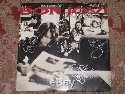 BON JOVI Cross road -The Best Of RARE FULLY SIGNED ORIGINAL VINYL LP AUTOGRAPHED