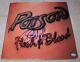 Bret Michaels Poison Singer Signed Flesh And Blood Vinyl Album Record Withcoa