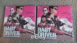 Baby Driver Soundtrack Double Lp Vinyl Signed Edgar Wright Ansel Elgort Promo