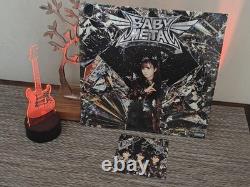 Babymetal SIGNED print with Metal Forth Moa-Metal BLUE COLORED Vinyl Record