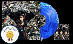 Babymetal SIGNED print with Metal Forth Moa-Metal BLUE COLORED Vinyl Record