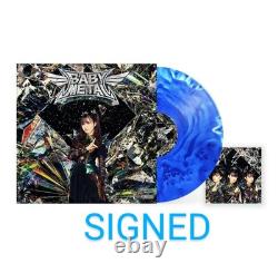 Babymetal SIGNED print with Metal Forth Moa-Metal BLUE COLORED Vinyl Record