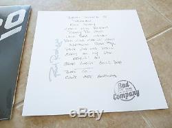 Bad Company Paul Rodgers SIGNED Set List Vinyl Barnes Noble LP Record Store Day