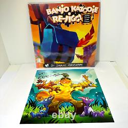 Banjo Kazooie Re-Jiggyed Purple Vinyl Record LP + SIGNED PRINT Grant Kirkhope