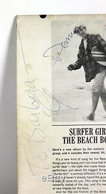 Beach Boys (6) Brian, Dennis, Al, Carl (2) & Mike Signed Album Cover W Vinyl BAS