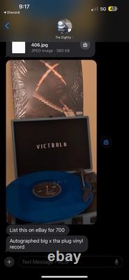 Big x The Plug signed Blue Vinyl Record