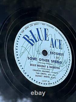 Billie Holiday Signed Autograph Vinyl Record Some Other Spring Blue Ace Records