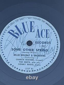 Billie Holiday Signed Autograph Vinyl Record Some Other Spring Blue Ace Records