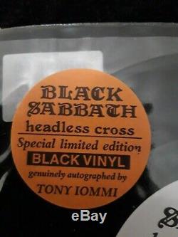 Black Sabbath Headless Cross. 7 Vinyl Single. Signed by Tony Iommi