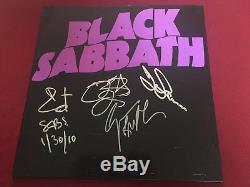 Black Sabbath Signed Masters Of Reality Vinyl Lp X4 Ozzy Osbourne Proof