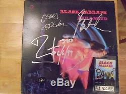 Black Sabbath Signed Paranoid Lp Record Autographed By Entire Band Vinyl Ozzy