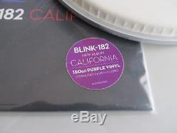 Blink 182 California Signed Autographed Vinyl Purple Record With Signed Drumhead