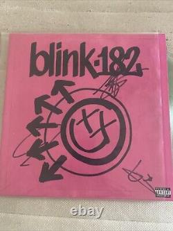 Blink 182 One More Time SIGNED Mark Travis Tom 3x Indie Black Vinyl Record Lp