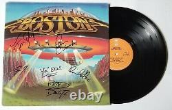 Boston REAL hand SIGNED Don't Look Back Vinyl Record COA by all 5 Brad Delp +4
