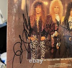 Britny Fox Debut LP 1988 SIGNED by THE ENTIRE BAND in SHRINK GD+/VG READ