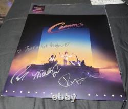 CANNONS signed vinyl cover with lyrics and heart doodles EVERYTHING GLOWS
