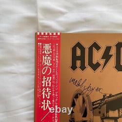COA AUTOGRAPH AC/DC P-11068A VINYL LP OBI JAPAN Signed