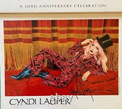 CYNDI LAUPER Signed Promo 8x10 & NM She's So Unusual 30th SPLATTER VINYL Record