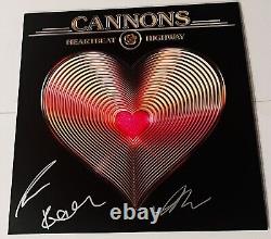 Cannons Band Signed Heartbeat Highway Lp Vinyl Record Michelle Joy +2 Jsa Coa