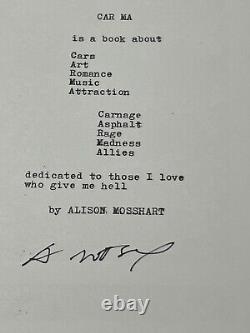 Car Ma LP & Hardcover Book NEW Hand-Signed Alison Mosshart Kills 1/500 FREE SHIP